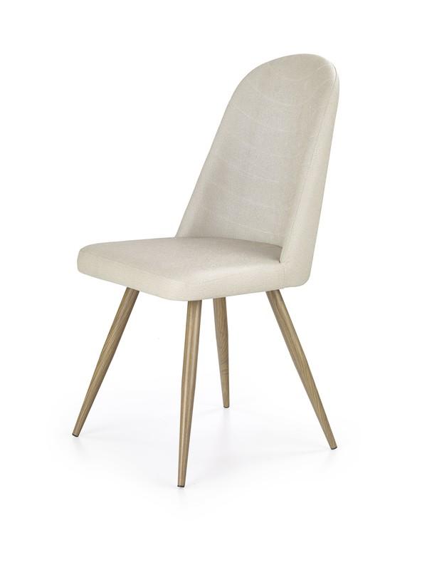 krzeslo o podstawoe metalowej, nowoczesne kształty modelu